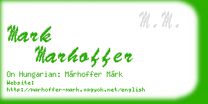 mark marhoffer business card